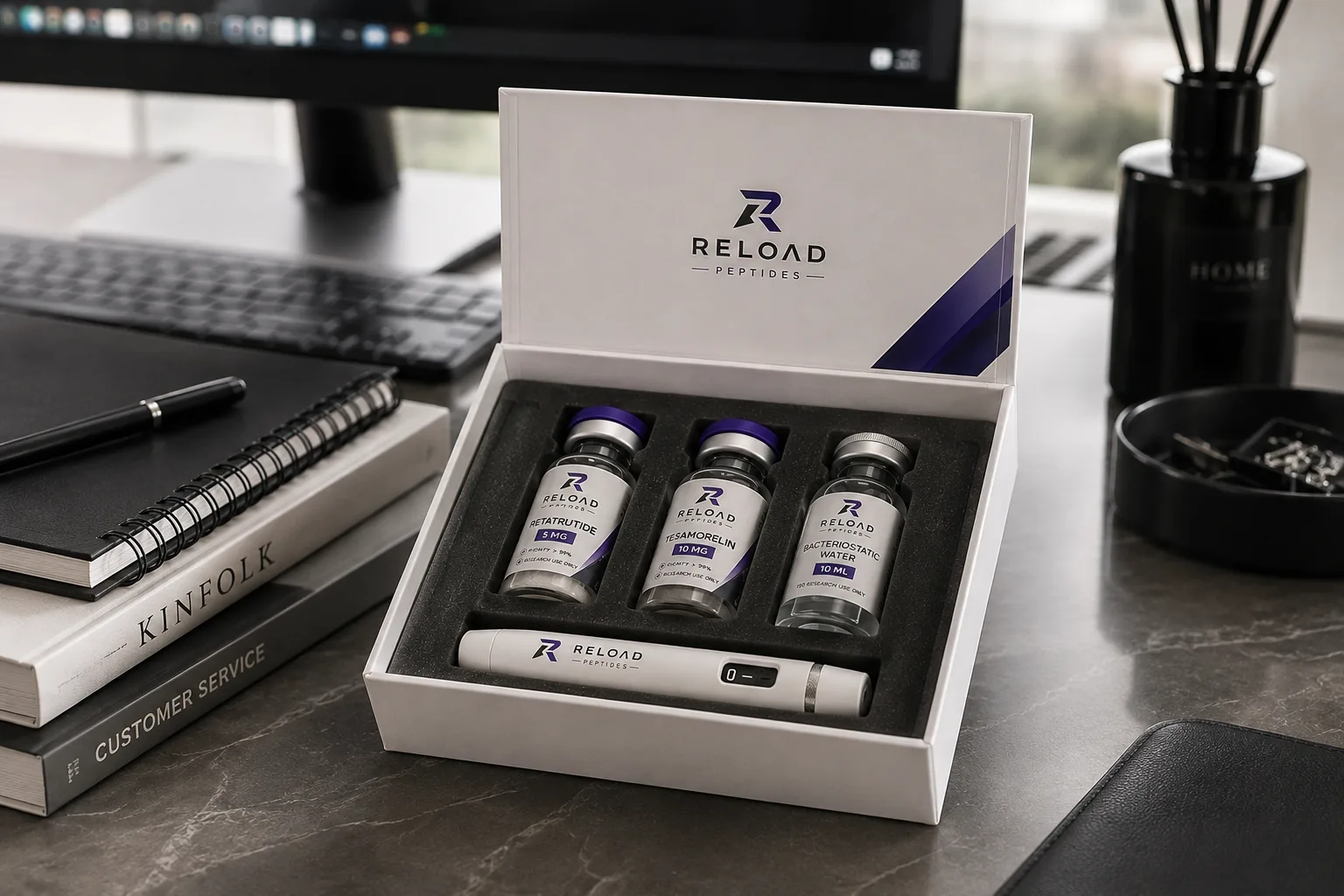 Werkplek van RELOAD Peptides